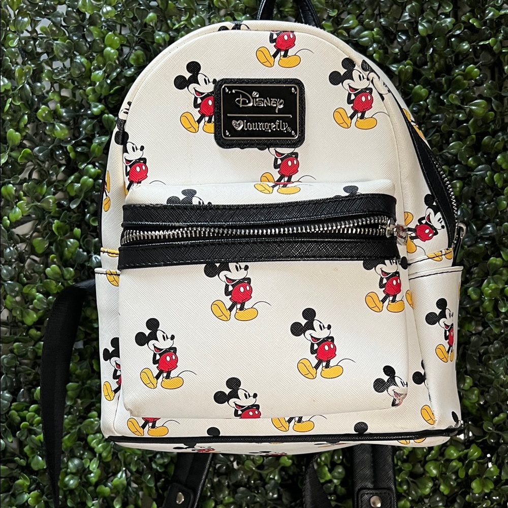Disney Mickey Mouse White and Black Backpack